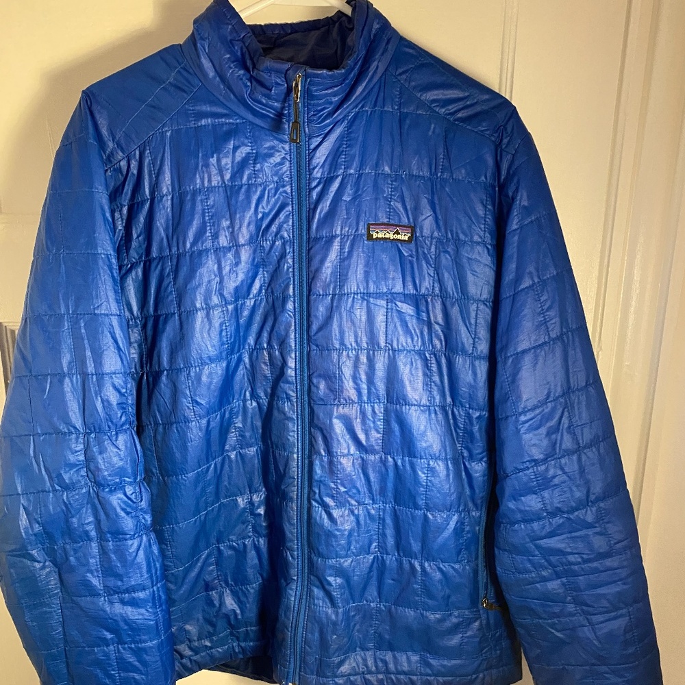 Patagonia nano puff jacket men's medium blue